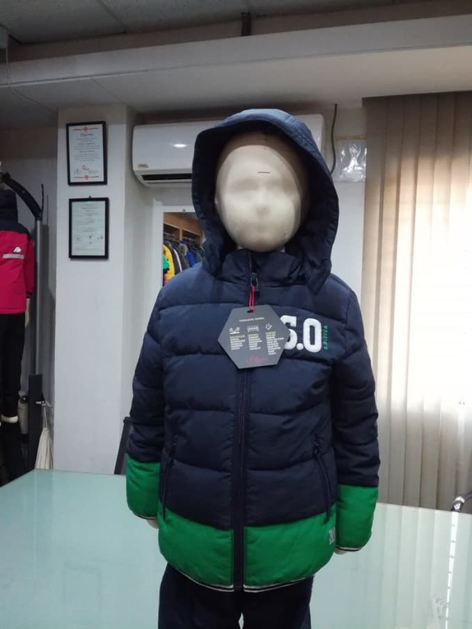 s.Oliver Hooded Two-Tone Down Puffer Jacket