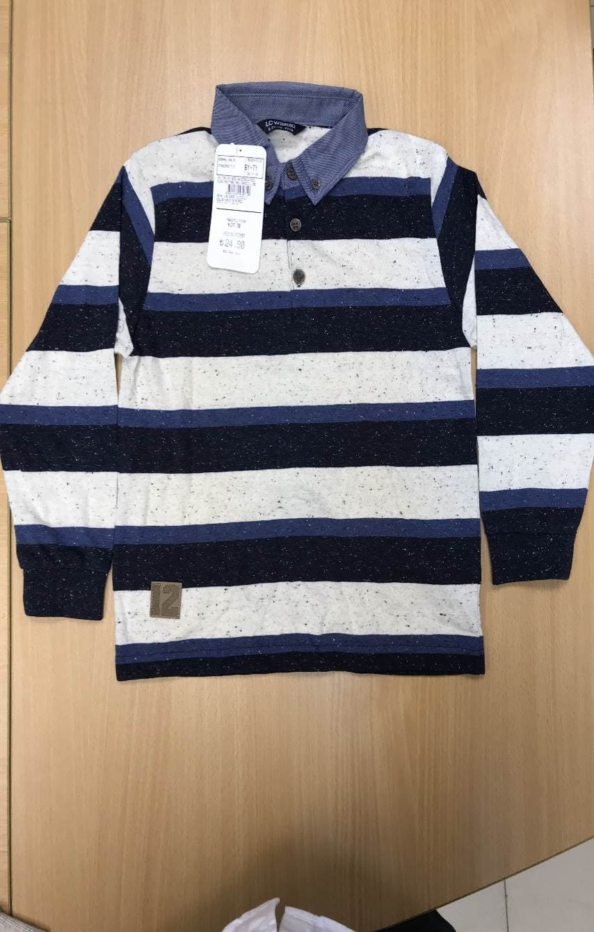 LC WAIKIKI Yarn-Dyed Long-Sleeve Rugby Polo
