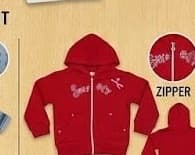 Girls Sweet-3 French Terry Zip-Up Hoodie